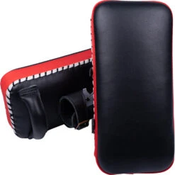 K Muaythai Equipment Classic Double Strap Red Thai Pads -Boxing Discount Store KDTP BLK RED 2
