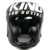 King Pro Black/White Head Gear -Boxing Discount Store KHP HG Black c