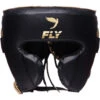 Fly Boxing Knight Black/Matt Gold Headgear -Boxing Discount Store KNGHTHG BG c