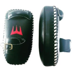 Arwut Fight Gear Black/Black Old Skool Black Thai Kick Pads -Boxing Discount Store KP2 BLK 2