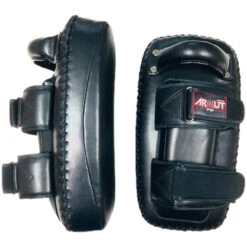 Arwut Fight Gear Black/Black Protector Double Thai Kick Pads -Boxing Discount Store KP4 BKK 4