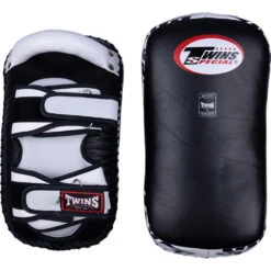 Twins Black/White Deluxe Curved Kick Pads