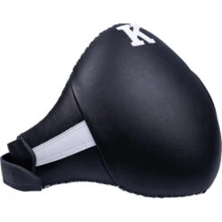 K Muaythai Equipment Classic Small White Belly Pad -Boxing Discount Store KSBP BLK WHT 1