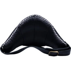 K Muaythai Equipment Classic Small White Belly Pad -Boxing Discount Store KSBP BLK WHT 3