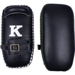 K Muaythai Equipment Classic Single Strap Army Green Thai Pads -Boxing Discount Store KSTP BLK GRN 1