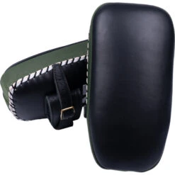 K Muaythai Equipment Classic Single Strap Army Green Thai Pads -Boxing Discount Store KSTP BLK GRN 2