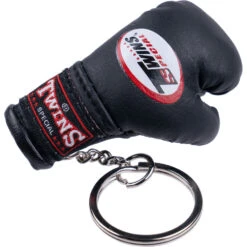 Twins Black Boxing Gloves Keyring