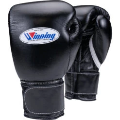 Winning 8oz Velcro Black Boxing Gloves -Boxing Discount Store MS 200BLK V 2