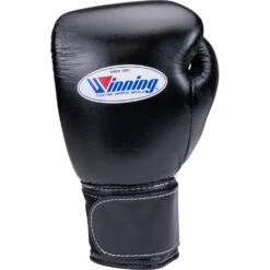 Winning 8oz Velcro Black Boxing Gloves -Boxing Discount Store MS 200BLK V 3