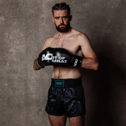 AOC By Jitsy Black Ocelot Muay Thai Shorts -Boxing Discount Store MTBO c 4