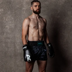 AOC By Jitsy Black Ocelot Muay Thai Shorts -Boxing Discount Store MTBO c 5