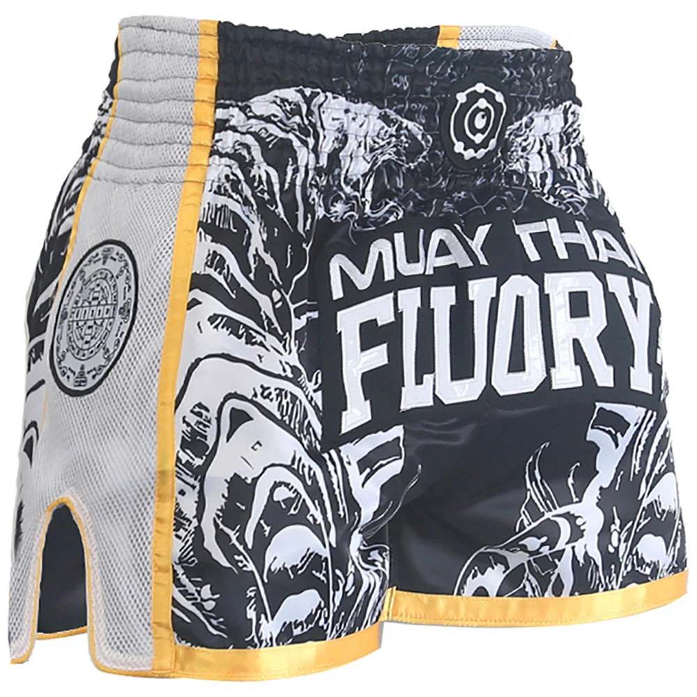 Fluory Eternity Black/Gold Muay Thai Shorts 3 Fluory Eternity Black/Gold Muay Thai Shorts