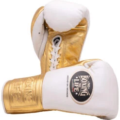 No Boxing No Life Championship Line White/Gold Boxing Gloves