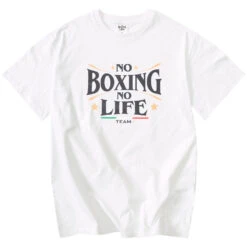 No Boxing No Life Logo White Tee