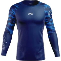 ONEFC Elite Pro Navy Camo Rash Guard