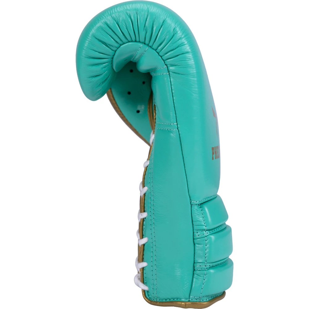 Phenom Boxing SG-202 Green/Gold Lace Sparring Gloves 7 Phenom Boxing SG-202 Green/Gold Lace Sparring Gloves - Image 5