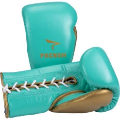 Phenom Boxing SG-202 Green/Gold Lace Sparring Gloves 17 Phenom Boxing SG-202 Green/Gold Lace Sparring Gloves -Boxing Discount Store PBGL SG202 16 GN GD c 5