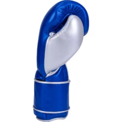 Phenom Boxing SG-202S Metallic Blue/Silver Velcro Sparring Gloves -Boxing Discount Store PBGL SG202S 12 MBL c 2