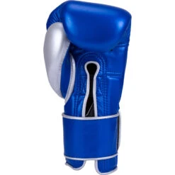Phenom Boxing SG-202S Metallic Blue/Silver Velcro Sparring Gloves -Boxing Discount Store PBGL SG202S 12 MBL c 3