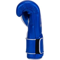 Phenom Boxing SG-202S Metallic Blue/Silver Velcro Sparring Gloves -Boxing Discount Store PBGL SG202S 12 MBL c 4