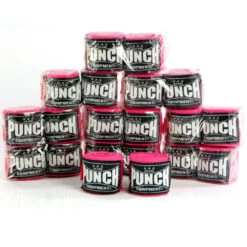 Punch 10 Pairs Stretch Pink Hand Wraps