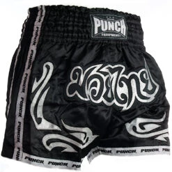 Punch Contender Black Muay Thai Training Shorts