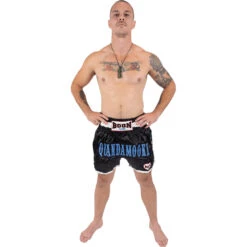 Boon Quandamooka Cup Black Muay Thai Shorts -Boxing Discount Store QCUP Black c 2