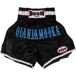 Boon Quandamooka Cup Black Muay Thai Shorts