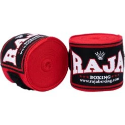 Raja Boxing 4.5m Red Elastic Handwraps -Boxing Discount Store RBHANWRA RED 2