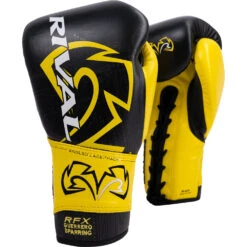 Rival RFX-Guerrero P4P Edition Black/Yellow Sparring Gloves -Boxing Discount Store RFX G SPAR P4P Blk Y c 2