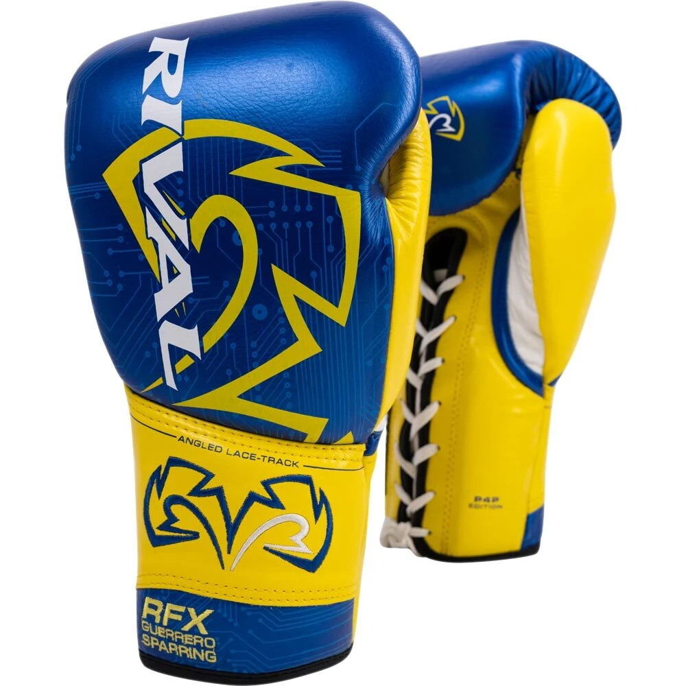 Rival RFX-Guerrero P4P Edition Blue/Yellow Sparring Gloves 4 Rival RFX-Guerrero P4P Edition Blue/Yellow Sparring Gloves - Image 2