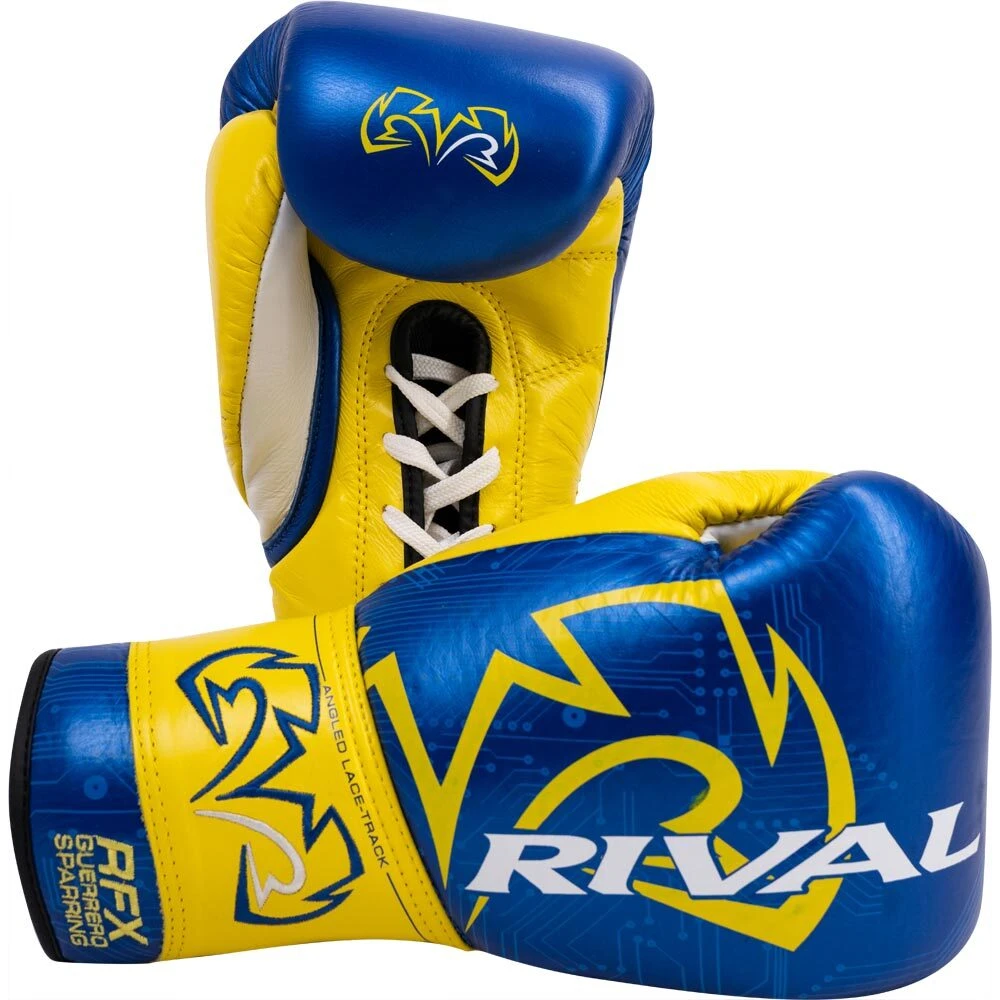 Rival RFX-Guerrero P4P Edition Blue/Yellow Sparring Gloves 3 Rival RFX-Guerrero P4P Edition Blue/Yellow Sparring Gloves