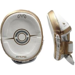 Rival RPM100 Professional White/Gold Punch Mitts 7 Rival RPM100 Professional White/Gold Punch Mitts -Boxing Discount Store RPM100 White Gold 2