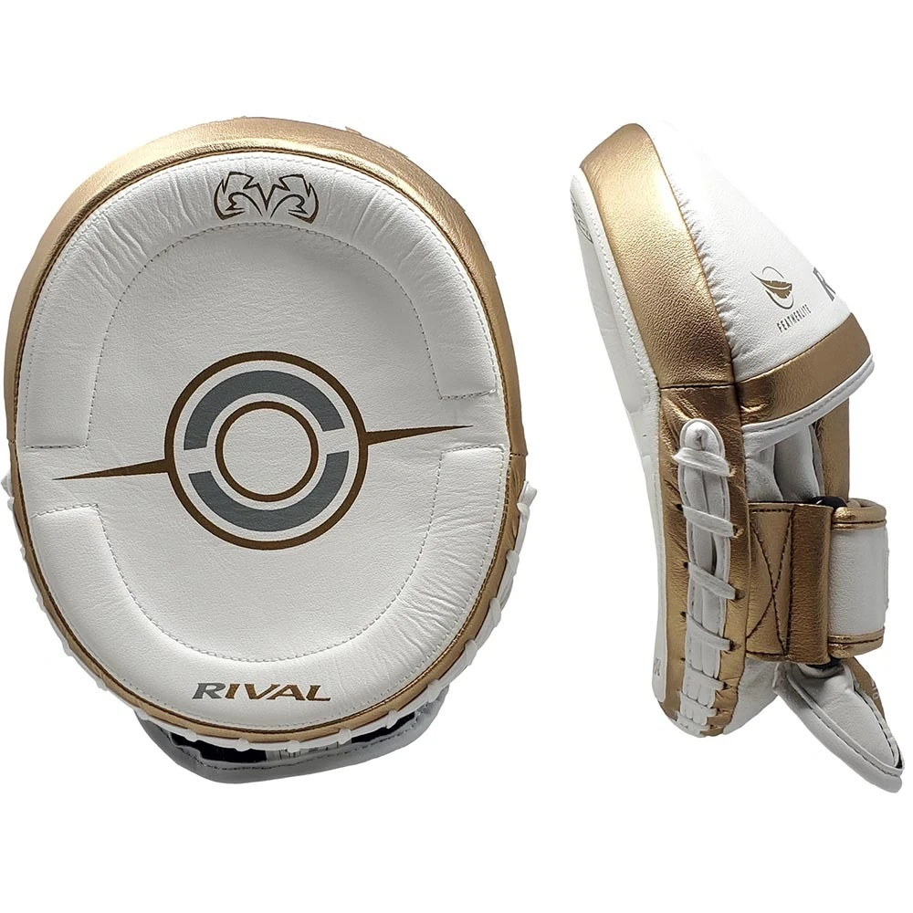 Rival RPM100 Professional White/Gold Punch Mitts 5 Rival RPM100 Professional White/Gold Punch Mitts - Image 3