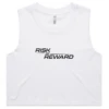 Risk Equals Reward Ladies Crop White Singlet -Boxing Discount Store RRCROPWHT c