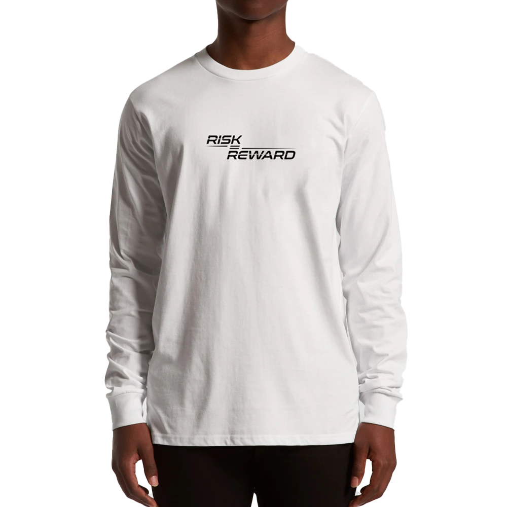Risk Equals Reward White Longsleeve Tee 4 Risk Equals Reward White Longsleeve Tee - Image 2