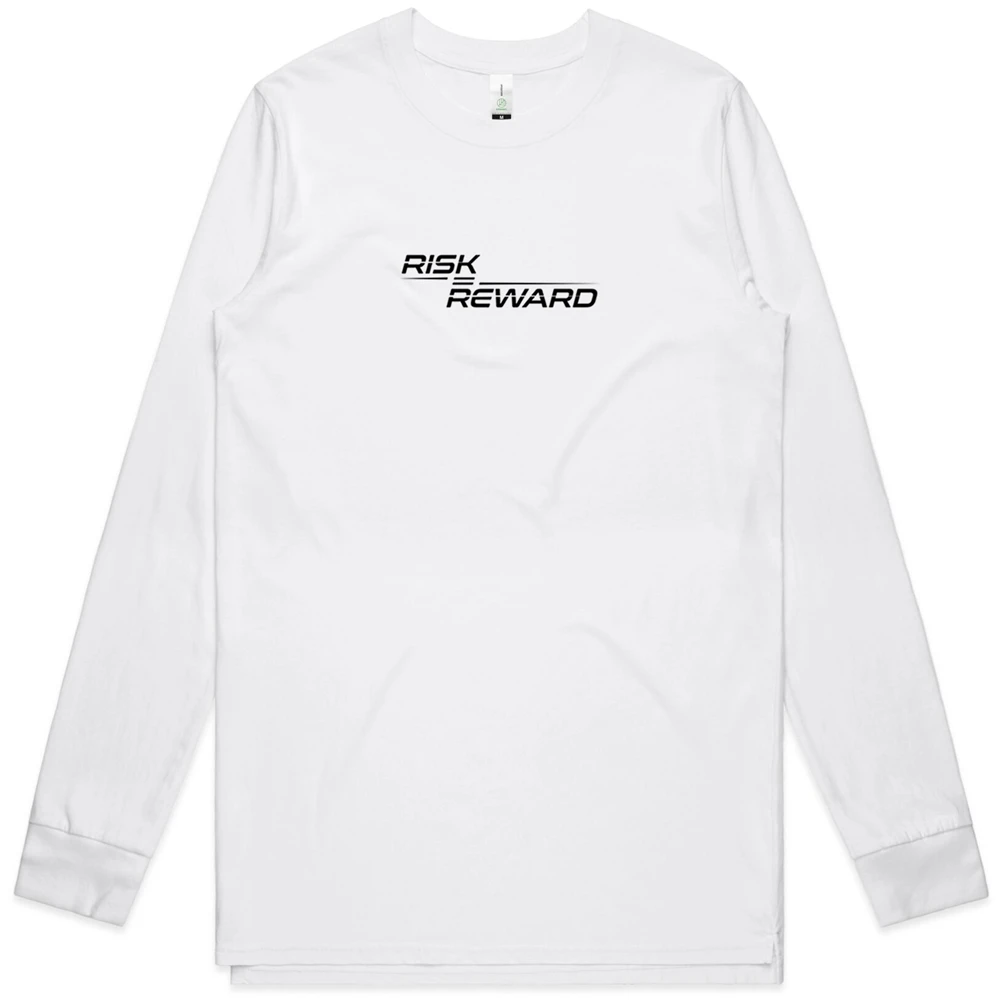 Risk Equals Reward White Longsleeve Tee 3 Risk Equals Reward White Longsleeve Tee