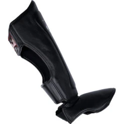 Raja Boxing Black Extra Padding Leather Shin Guards -Boxing Discount Store RSP ET BLK c 3