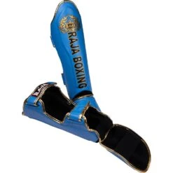 Raja Boxing Sky Blue Light Weight Slim Shin Guards -Boxing Discount Store RSP LS SBL c 4