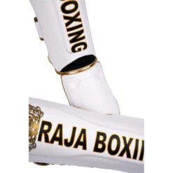 Raja Boxing White Light Weight Slim Shin Guards -Boxing Discount Store RSP LS WHT c 7
