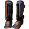 Morgan Sports Black/Orange Shin &amp; Instep Protectors -Boxing Discount Store SG ALPHA c