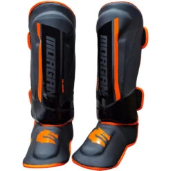 Morgan Sports Black/Orange Shin & Instep Protectors