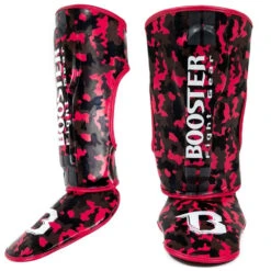 Booster Pink Camo Kids Shin Guards