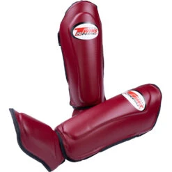 Twins Slim-Fit Maroon Shin Guards -Boxing Discount Store SGL10 MAR c 1