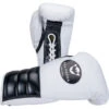 Salvador HF White/Black Lace Up Training Gloves -Boxing Discount Store SHF LC WB c