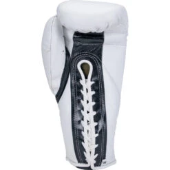 Salvador HF White/Black Lace Up Training Gloves -Boxing Discount Store SHF LC WB c 4
