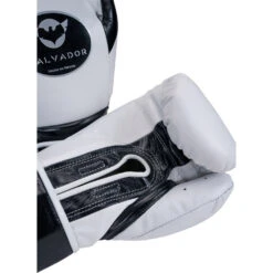 Salvador HF White/Black Velcro Training Gloves -Boxing Discount Store SHF VEL WB c 7