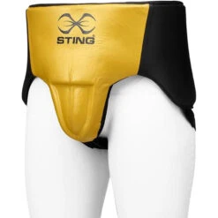 Sting Pro Leather Black/Gold Abdominal Guard