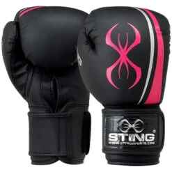 Sting Aurora Black/Pink Boxing Gloves