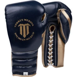 Boxeo TM Special Edition Black/Gold Lace Up Training Gloves -Boxing Discount Store TMSG LC BKGD c 2